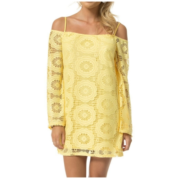Teeze Me Dresses & Skirts - Yellow Lace Dress Teeze Me 11 Juniors